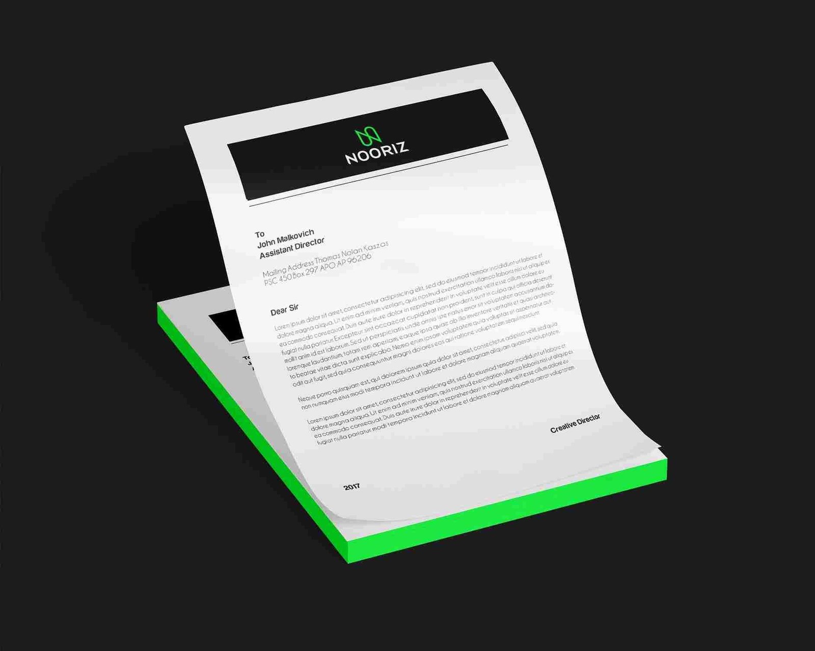 Nooriz Letterhead Design